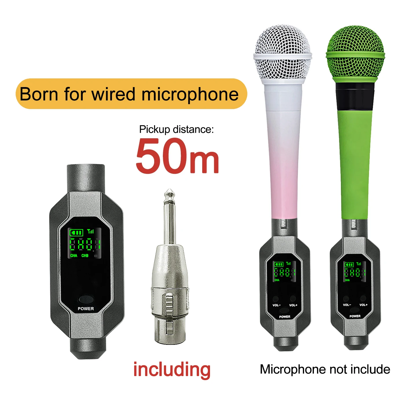 HeikudingWirelessMicrophoneConverterXLRTransmitterandReceiver