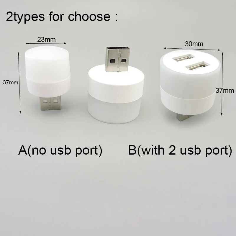 USB Plug LED book reading Lamp Night Light Mobile Power Charging Small LED Eye Protection Light Small bulb with USB splitter L1