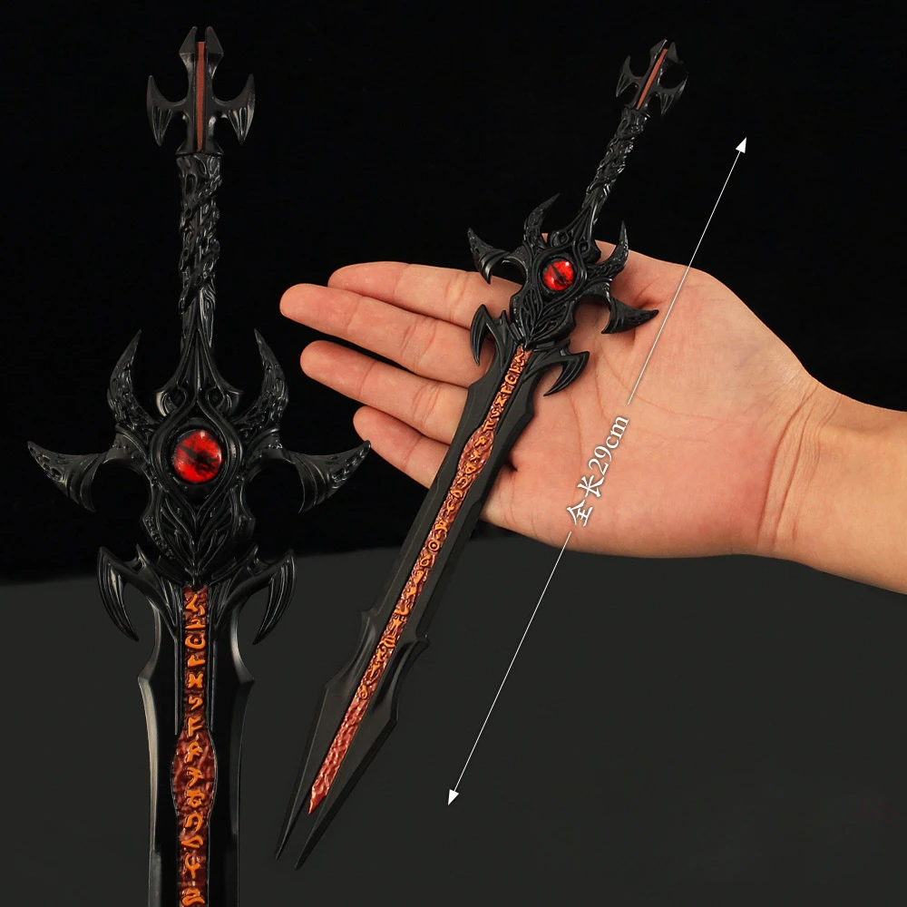 29CM Game Anime Peripheral, Chengshen Version Shura Magic Sword, Divine Katana Sword, Metal Weapon Model Ornament Toys Gifts Cosplay Sword Cosplay Toy