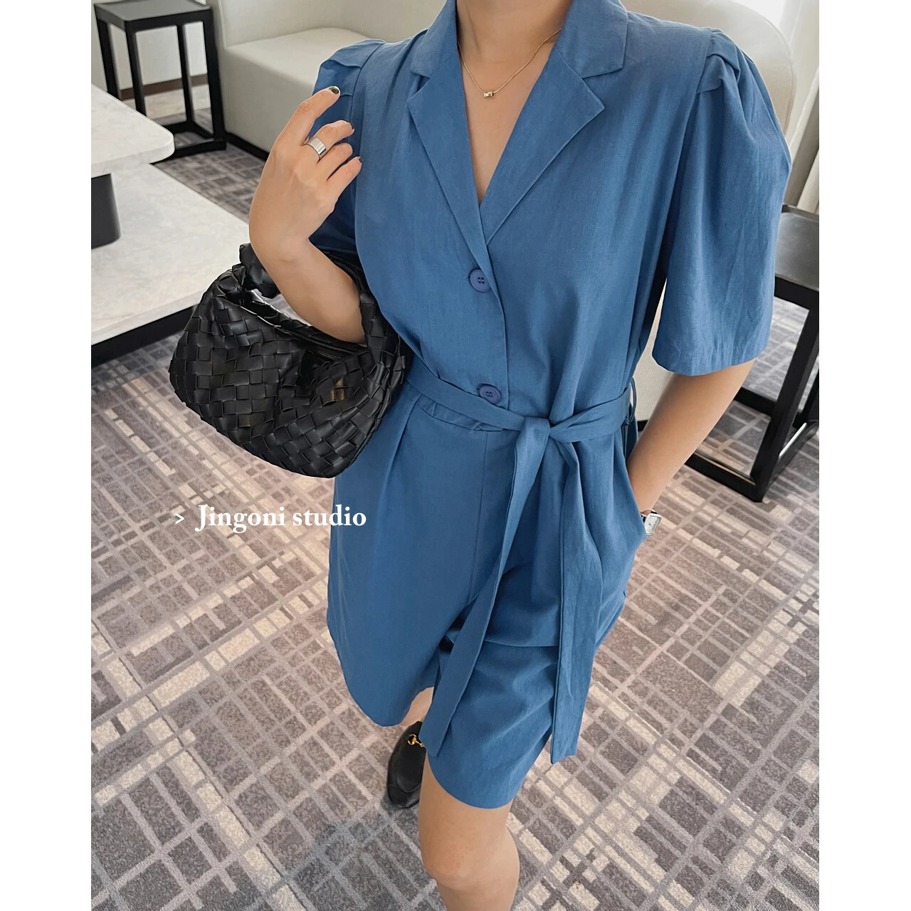 Jumpsuit Women Overalls 2023 Short Pants Summer Elegant Bodysuit Sets Vintage Sexy Wide Cargo Linen Clothing Korean