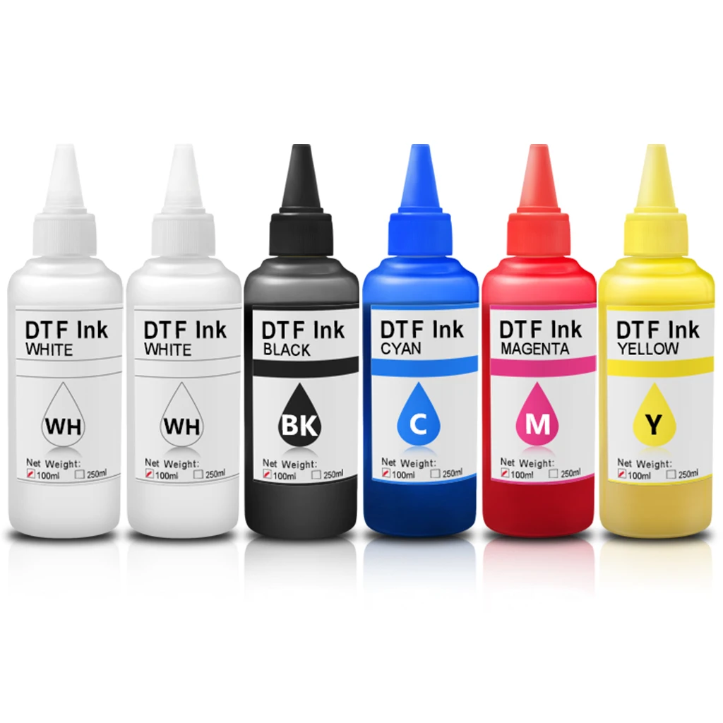 Tinta de Filme de Transferência Direta Tinta Dtf Tinta Branca para Epson L1300 L1390 L1800 L1455 L805 Xp600 Universal Conjunto Livre 100ml - Imagem 6