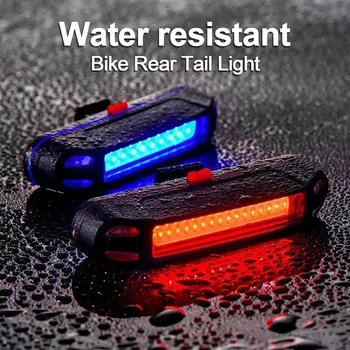 Luce per bici Fanale posteriore ultra luminoso Lampada posteriore a LED per bicicletta ricaricabile tramite USB per caschi MTB da strada Accessori di sicurezza facili da installare