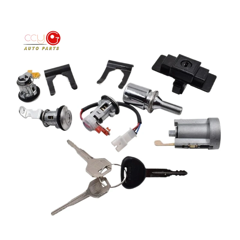 Oe MR259766 MR259744 New Lock Cylinder Key Set For Mitsubishi Pajero 2 II 1990-2004 V33 V364G54 4G64 4M40 6G72 V31W V32W V33 V36
