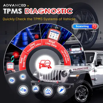 2024 Autel TS508WF TPMS MX sensor 315 433MHz Car Diagnostic WiFi Programing Service Tool Tire