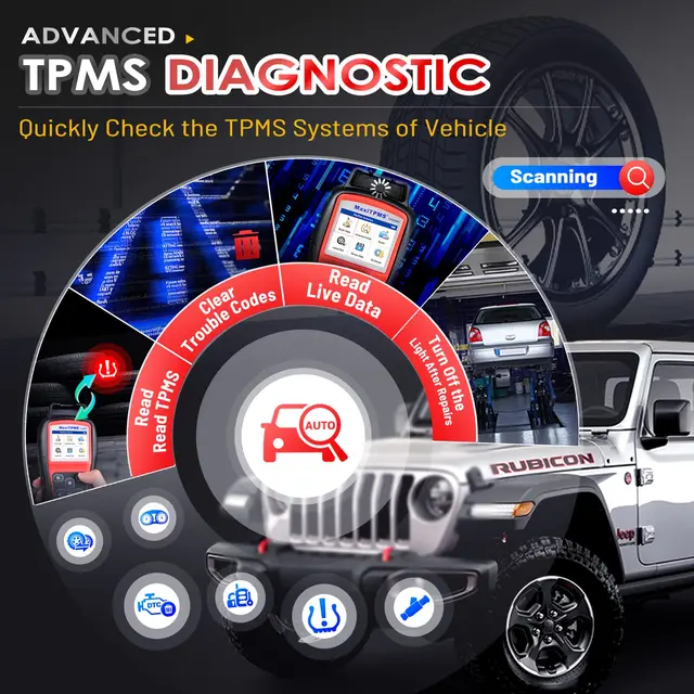 2024 Autel TS508WF TPMS MX sensor 315 433MHz Car Diagnostic WiFi Programing Service Tool Tire Repair