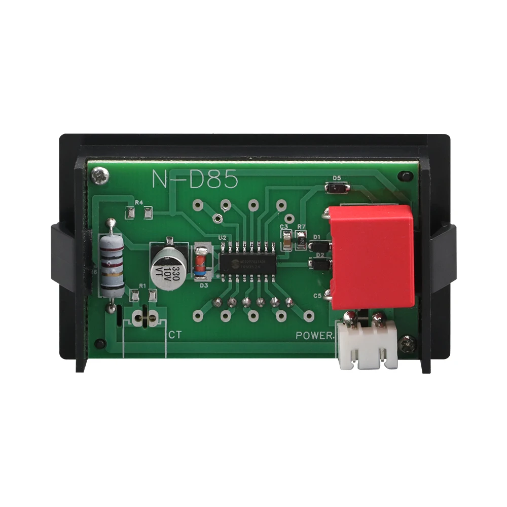 AC 220V LCD 디지털 전압 미터 볼트 악기 도구 2 전선 전압계 패널 표시기 라이트 램프 게이지 AC 60-500V