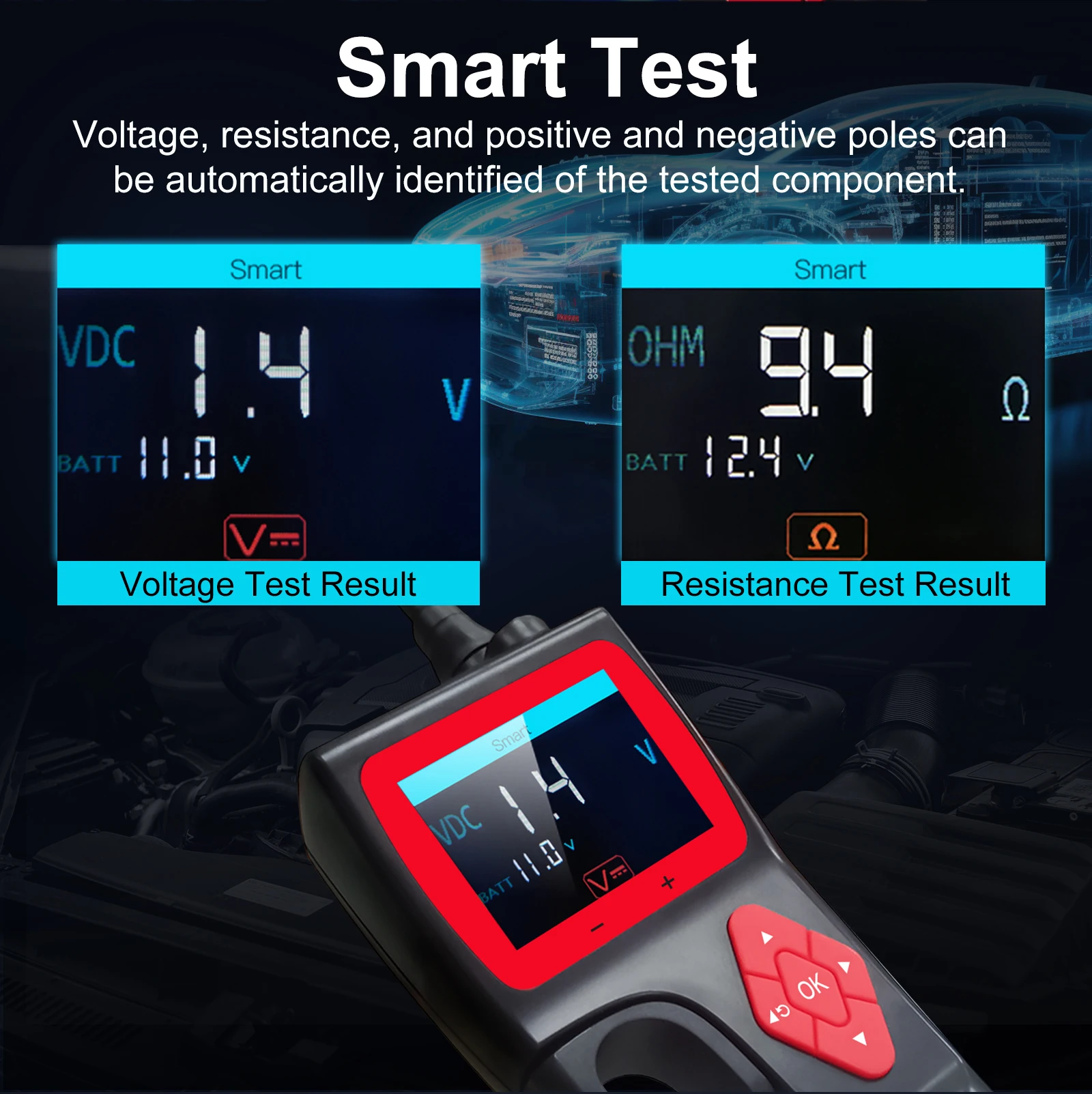 Topdiag P200 9V-30V P100-2M 12&24V Power Probe Automotive Electric Circuit Tester Relay Injector Activating Car Diagnostic Tool