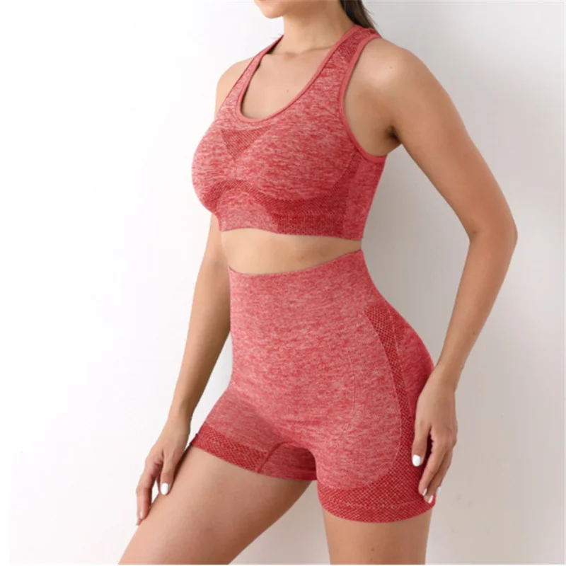 Women's tracksuit Fitness Yoga Sets Sportswear Workout Sports Bra+High Waist Leggings Gym Clothing Seamless Sports Suits