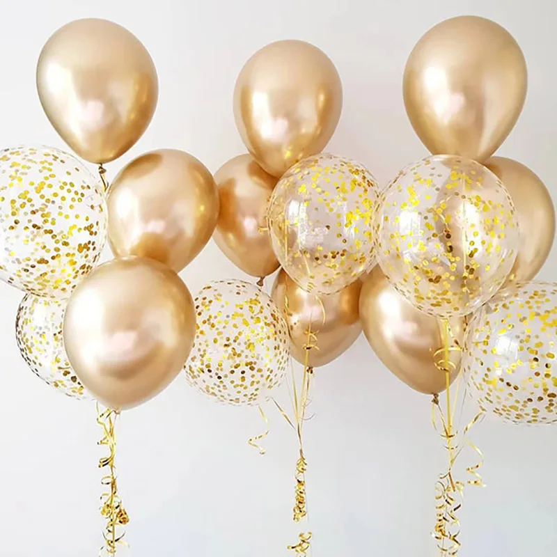 

15pcs Rose Gold Confetti Latex Balloons Glitter Clear Transparent Helium Balloon Wedding Baby Shower Birthday Party Decorations