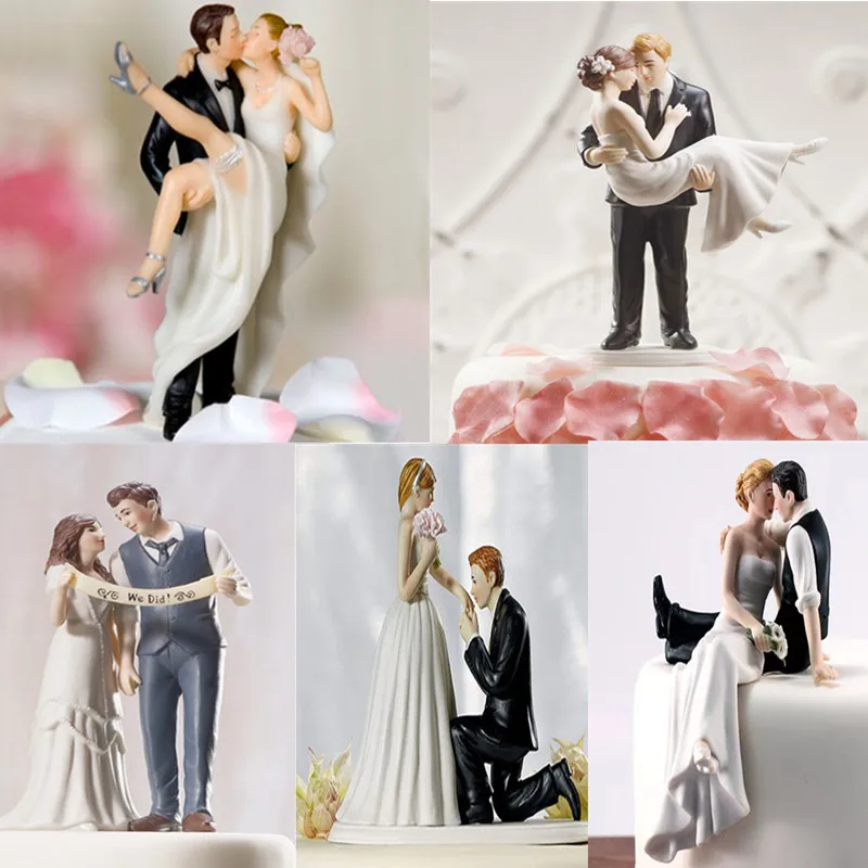 The Look of Love wedding cake topper bride groom figurine 