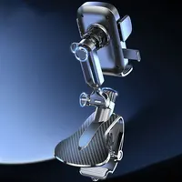 Новый автомобильный держатель для телефона на приборной панели, гравитационный зажим «крокодил», зеркальная подставка для телефона с автоматической блокировкой, универсальное крепление для GPS-навигации — изображение 5