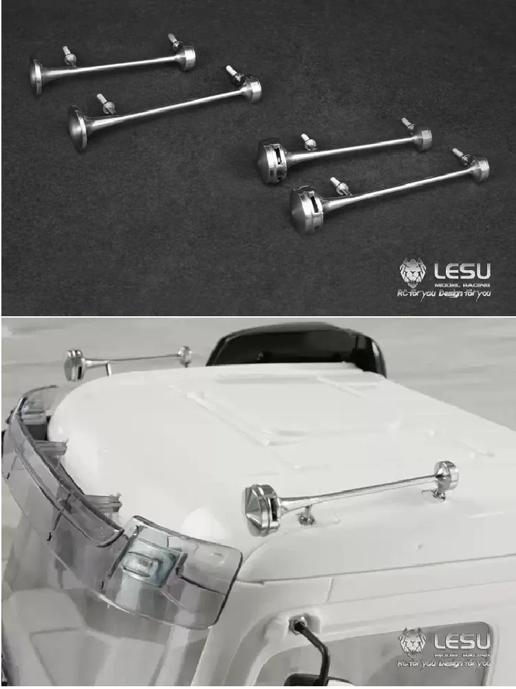 Lesu Modell für 1/14 LKW Tamiya G-6126 Edelstahl-Pfeifhorn Modell-LKW DIY Zubehör Spielzeug – Detail 9