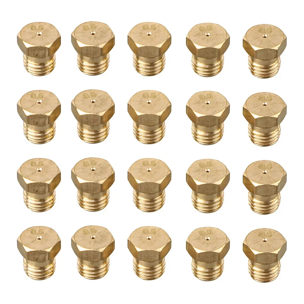 20pcs Burner Nozzle 0.5mm Propane Burner Orifice Kit Propane Gas Conversion Kit LPG Nozzle Outdoor Cooking Spare Part