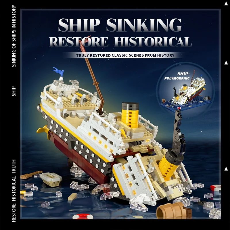 New Arrival Kids Building Blocks Assembly Toy Titanic Male and