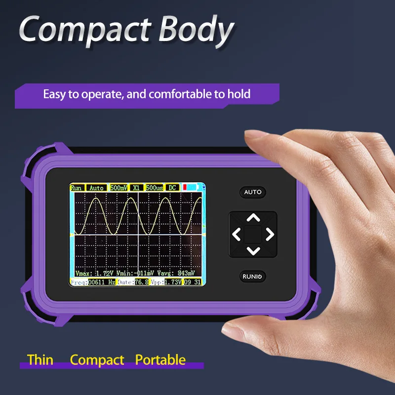 HP-1M Digital Handheld Oscilloscope Single Track Oscilloscope High Precision Multiple Functions Simple Operation