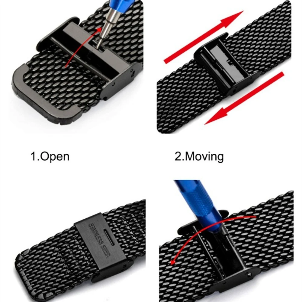 Stylish Steel Mesh Watchband with Quick Release