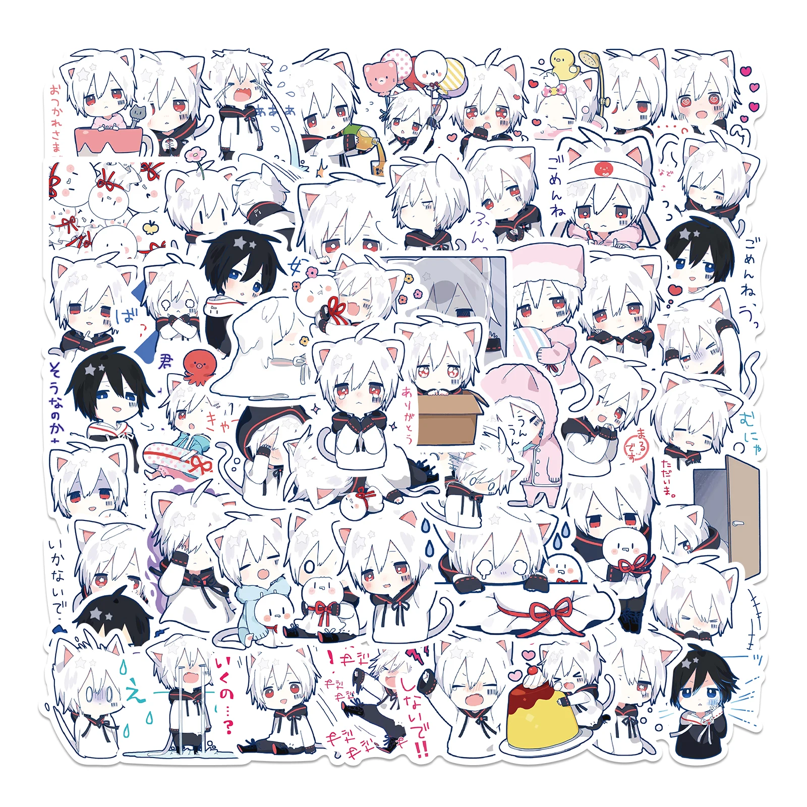 

50pcs Cartoon Character Mafumafu Stickers Graffiti Laptop Luggage Guitar Decoration Stickers Toys