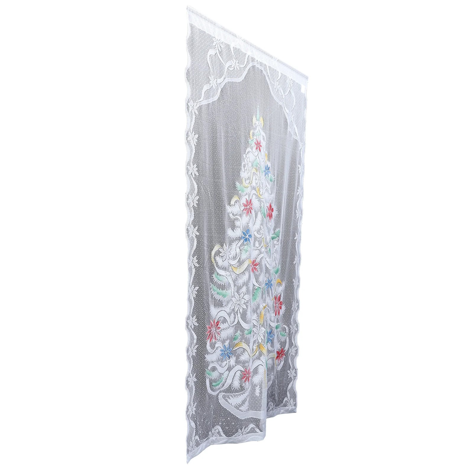 

1 Set Creative Curtain Hanging Decor Xmas LED Pendant Creative Lace Curtain