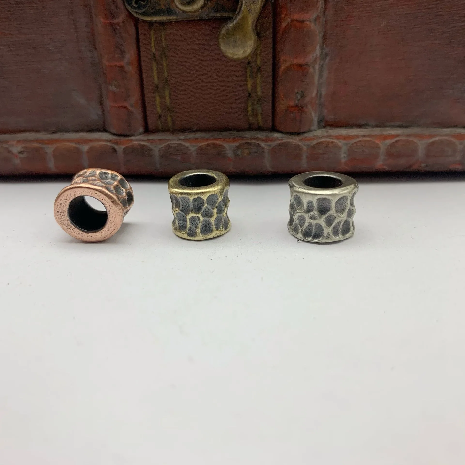 Meteorite crater Brass Knife Beads Outdoor EDC Umbrella Rope Pendants DIY Paracord Bracelets Accessories Lanyard Hangings