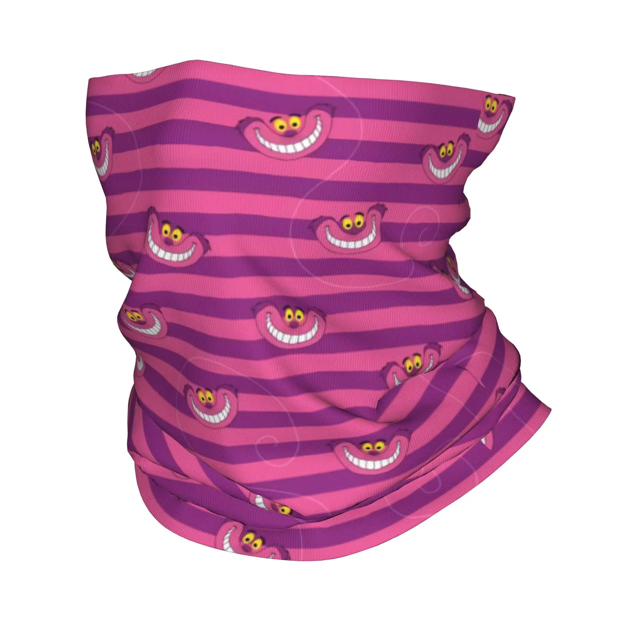 Cheshire Cat Cartoon Manga Bandana Neck Gaiter UV Protection Face Scarf Cover Men Women Headband Tube Balaclava
