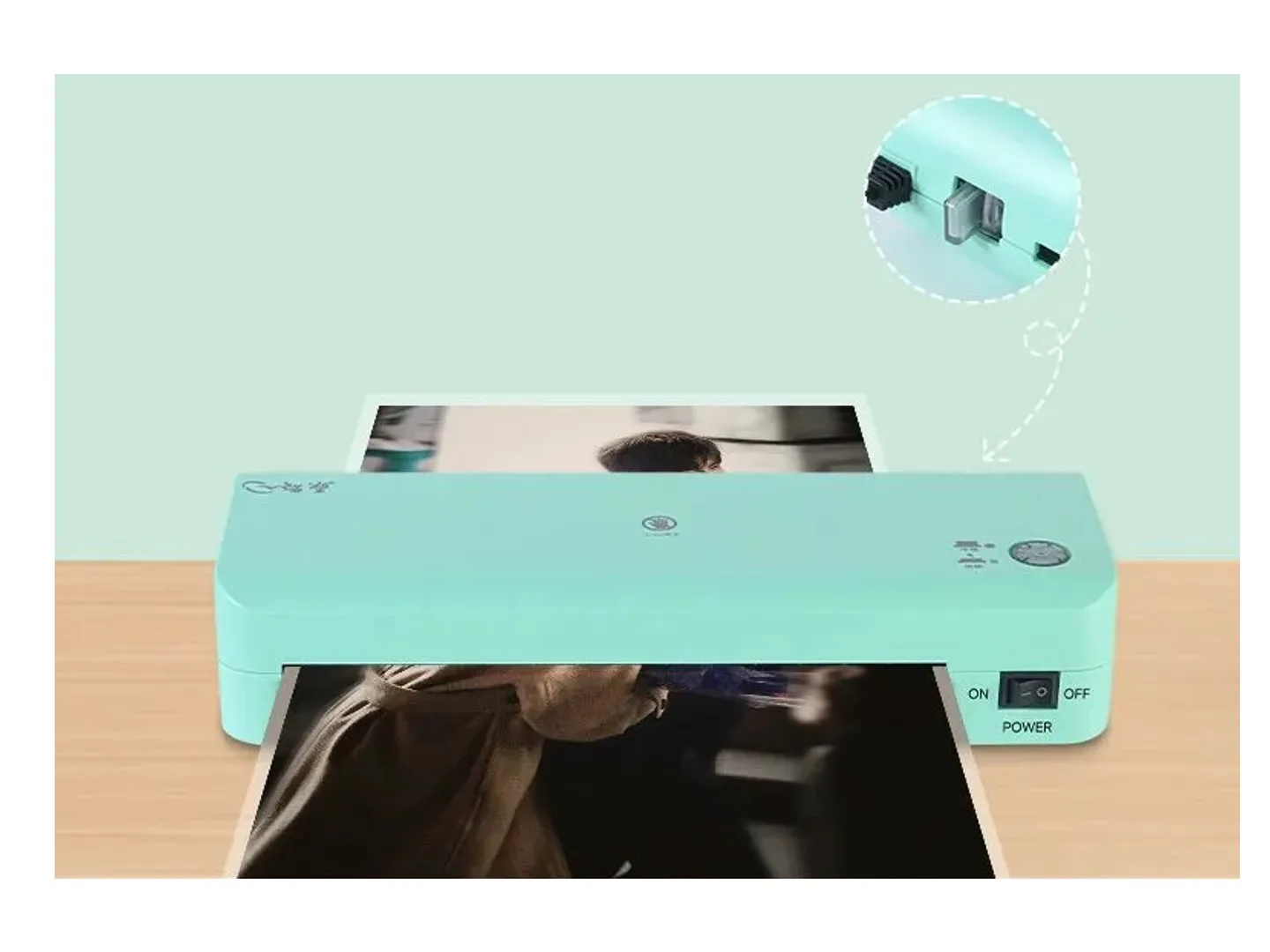 Description Picture 3 of itemLIZENGTEC Office Hot and Cold Fast Warm-Up Roll Laminator Machine for A4 Paper Document photo New Professional