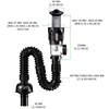 Flip Top Anti-Odor Drain Pipe Set Kitchen Sink Drain Retractable Deodorizing Filter Flexible Downspout Bathroom Anti Clogging 6