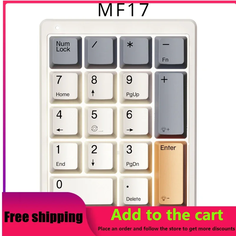

MF17 Digital Mechanical Small Keyboard Full-key Non-ghosting RGB Backlight Versatile Laptop Accessories Gaming Office Keyboard
