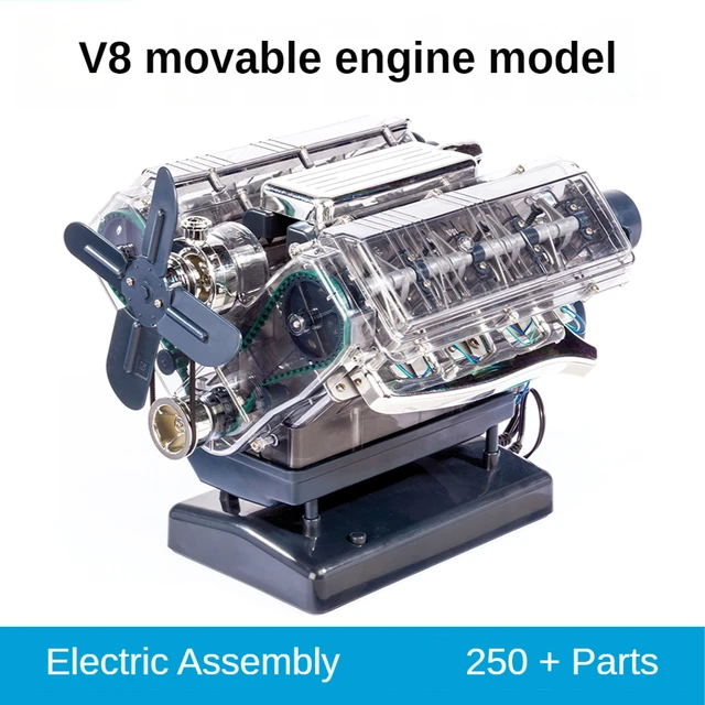 Mini modèle de moteur de voiture V8, peut démarrer l'assemblage