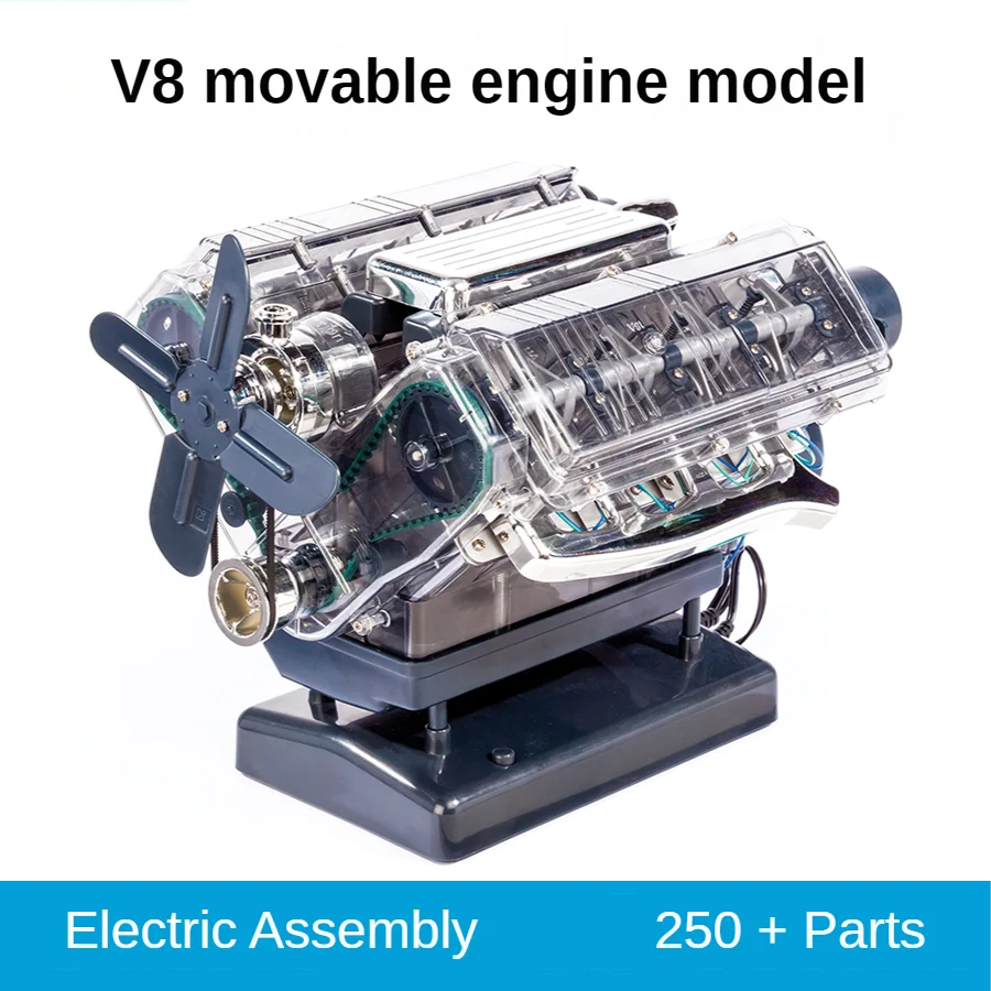 Un moteur miniature à quatre cylindres à plat refroidi par air