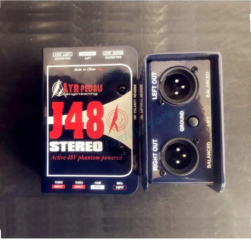 

LYRock Electric Guitar/Electric Bass/Electric Acoustic Instrument/Keyboard Electric Acoustic Instrument J48DI Box, Clone version