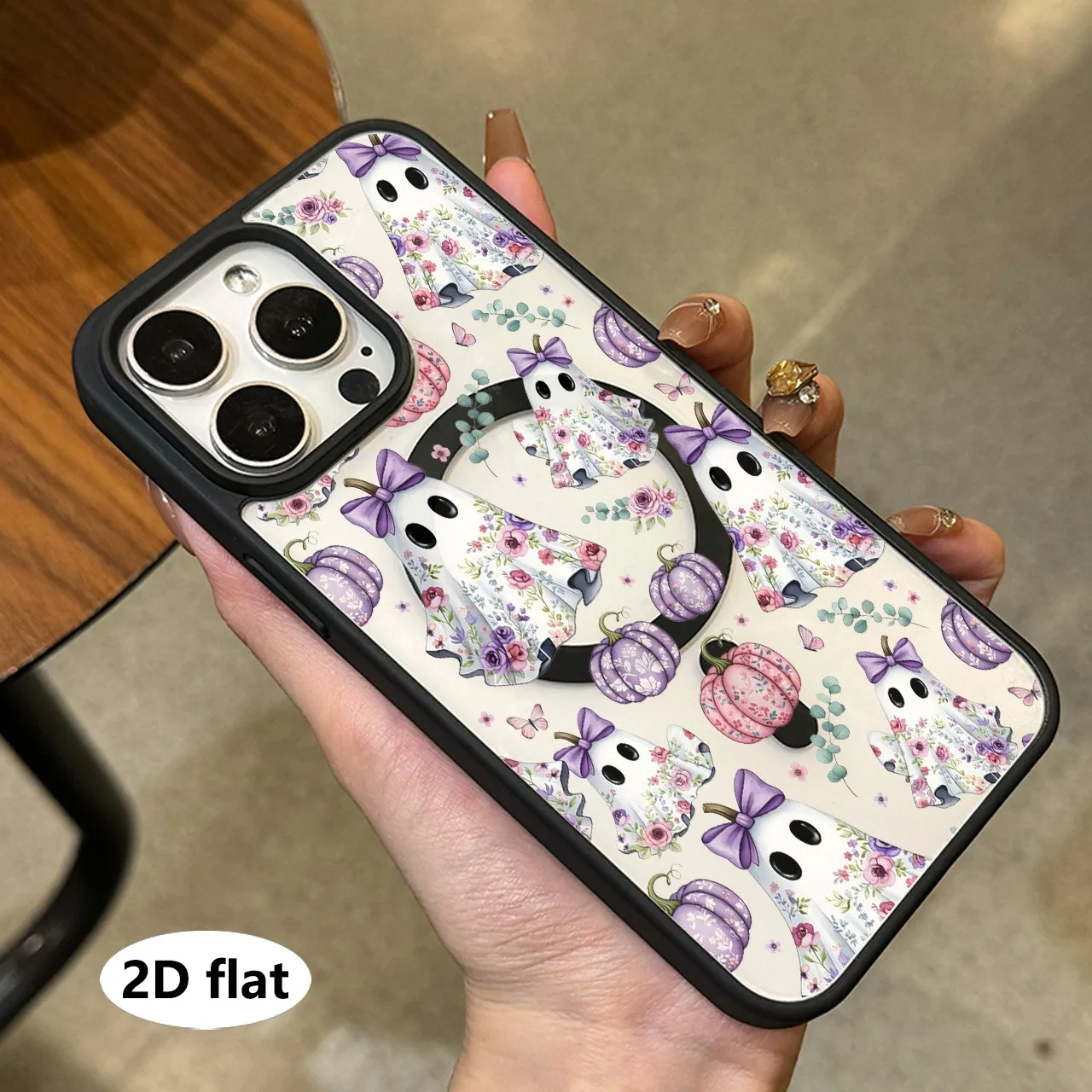 Magnetic Halloween Floral Phone Case Cover