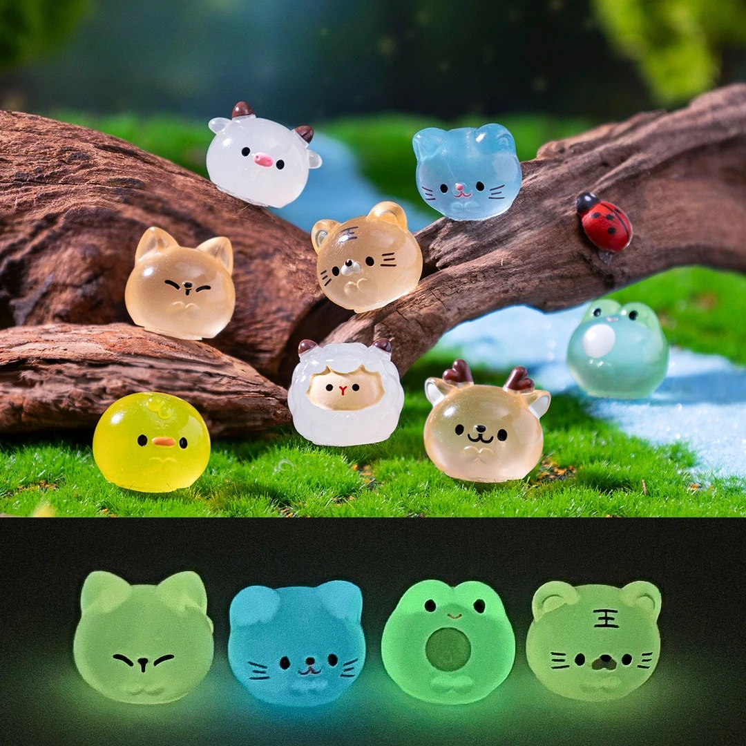 Luminous Mini Resin Animal Figurines 2