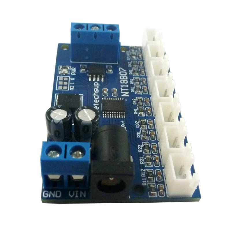 

ELETECHSUP 7CH DC 12V RS485 NTC Thermistor Temperature Sensor Modbus Rtu Remote Acquisition Monitor Without NTC Sensor