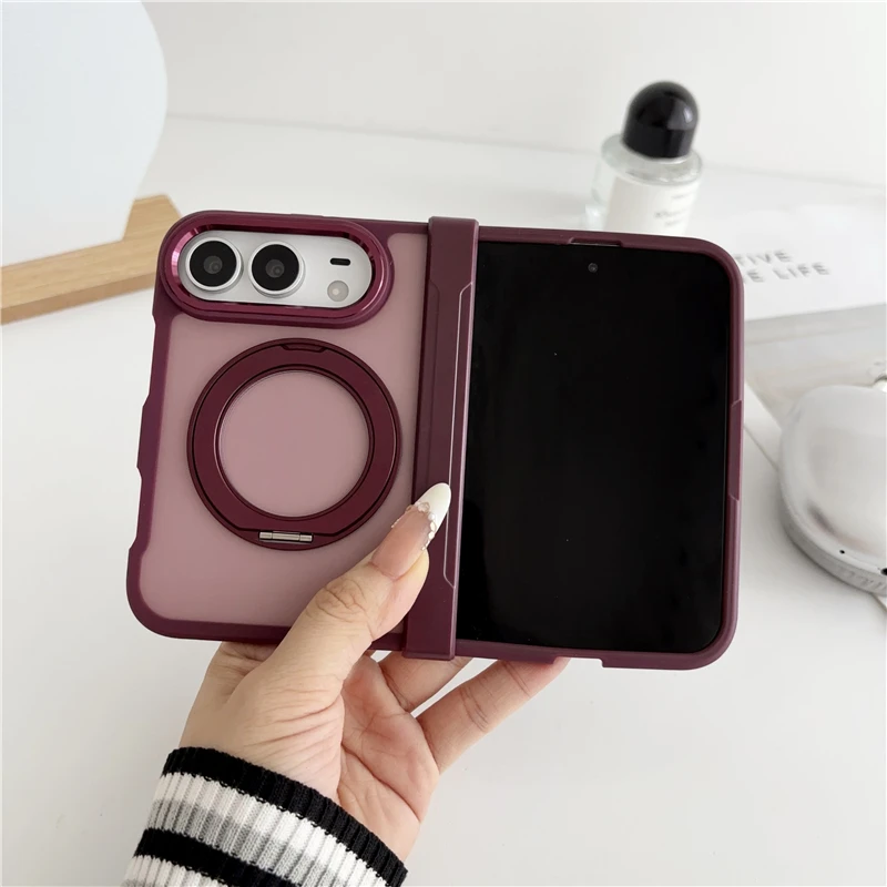 Luxury Translucent Magnetic Magsafe Case with Wireless Charging and Matte Frosted Full Cover