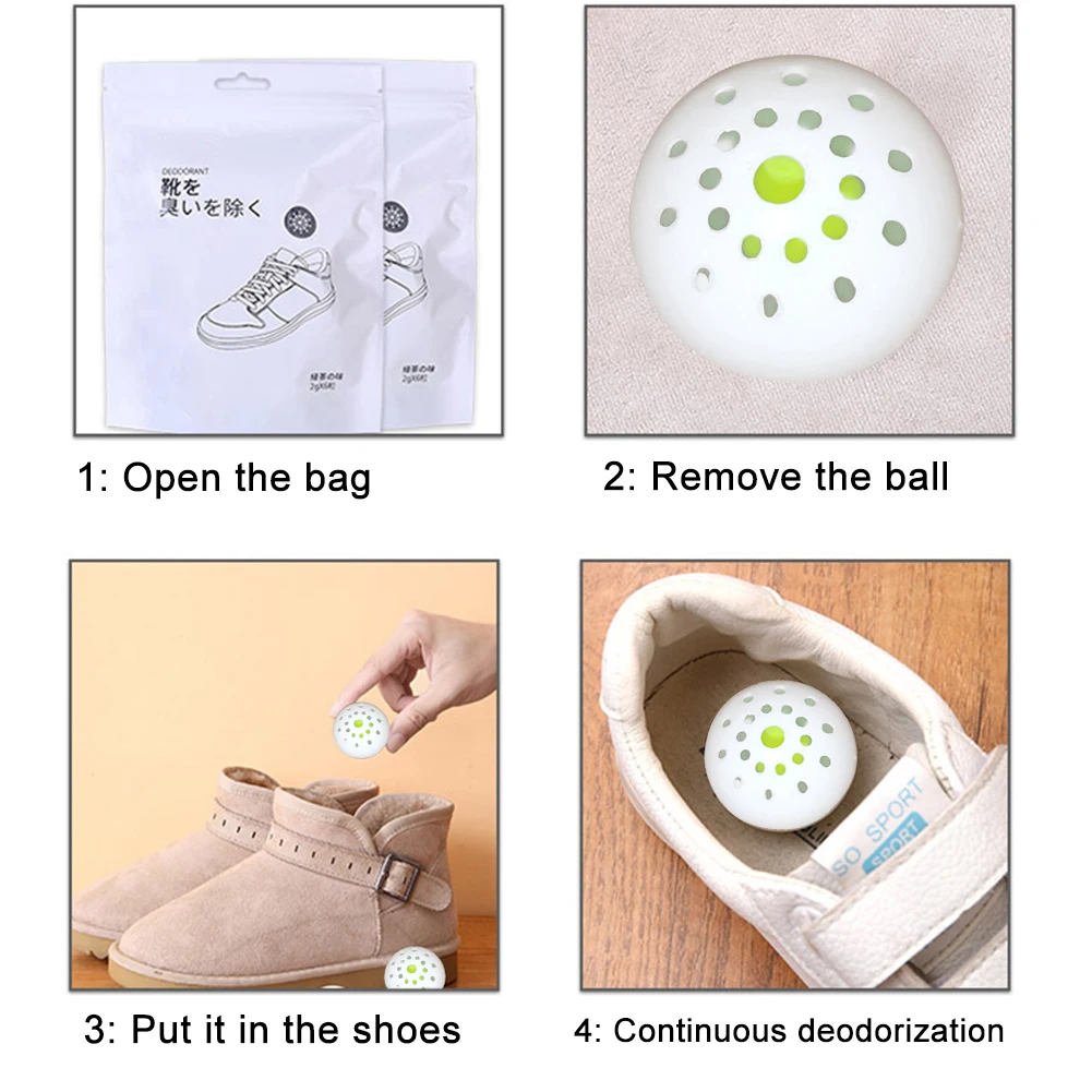 6/12Pcs Shoe Deodorizer Ball Freshener Long Lasting Odor Deodorize Balls Sneakers Gym Bags Closet Fresh Ball Foot Care Tools