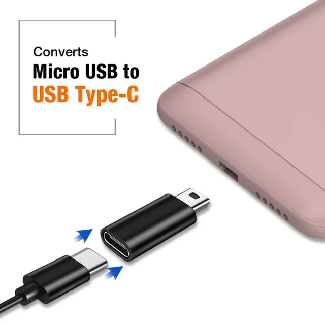 USB macho a tipo-c hembra Mini adaptador portátil USB-a enchufe a