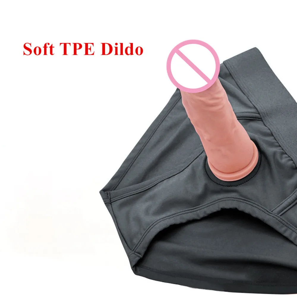 Wearable Dildo Panties Realistic Strap-on Penis Artificial Soft Dick Female Masturbators Sexy Underwear Sex Toys For Women Adult