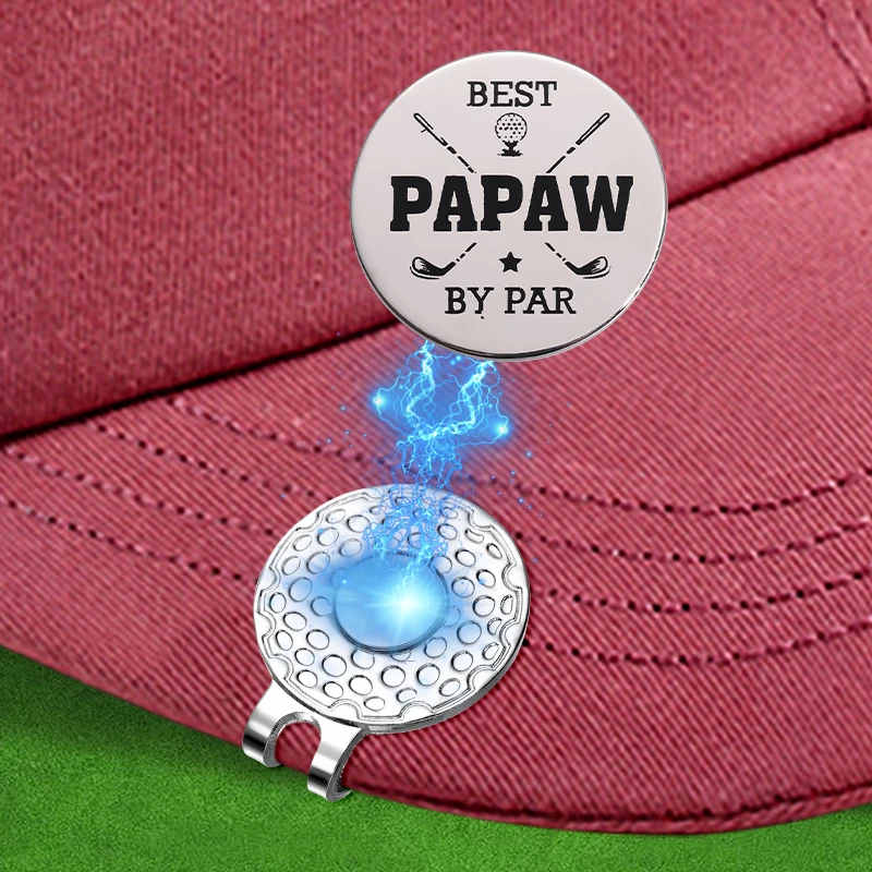Golf Marker Magnetic Hat Clip Sliver Color Metal Clip Accessories for Golf Ball Baseball Cap Gifts for Lovers Golfer