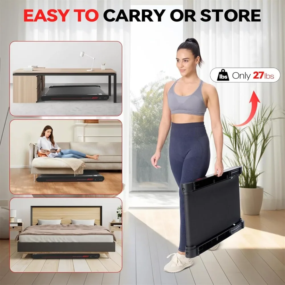 Walking Vibration Pad with APP, 3 in 1 Under Desk Treadmill, 2.5HP Low Noise Walking Treadmill Pad with Remote Control 6