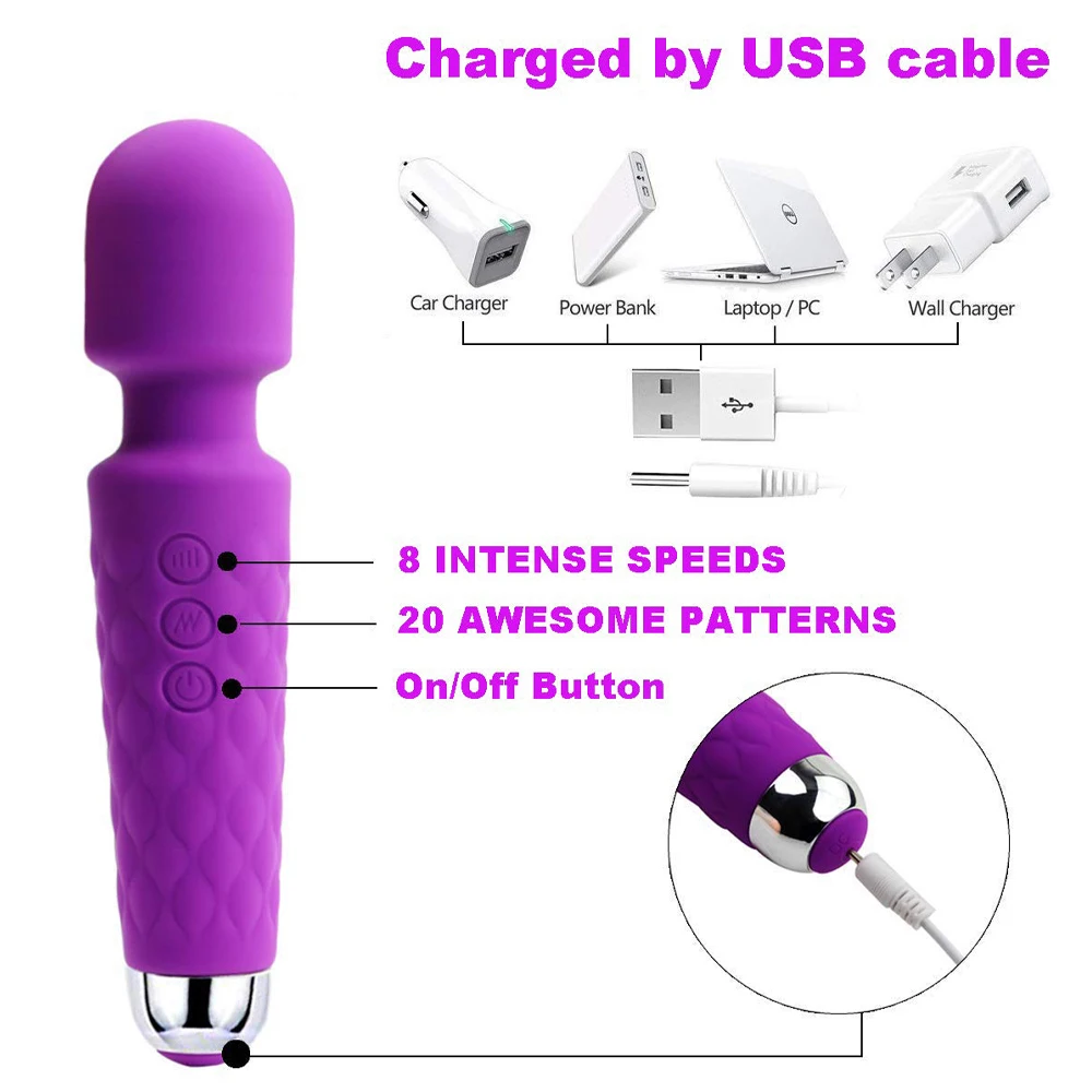 Wireless Dildos AV Vibrator Magic Wand for Women Clitoris Stimulator G Spot Massager Vibrator Female Masturbator Adult Sex Toys