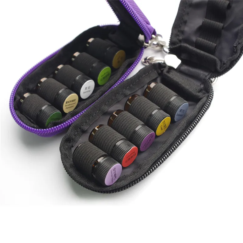 

10 Slot Essential Oil Case Perfume Oil Essential Box Nail Polish Storage Bag High Quality Travel Portable Carrying Holder Bag