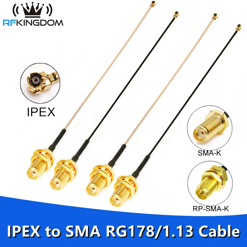 

SMA iPEX Pigtail Jumper RP SMA Female to U.fl IPX RG178 1.13 Cable Sockets Jack Connectors Adapter for Wifi Router GPS AP