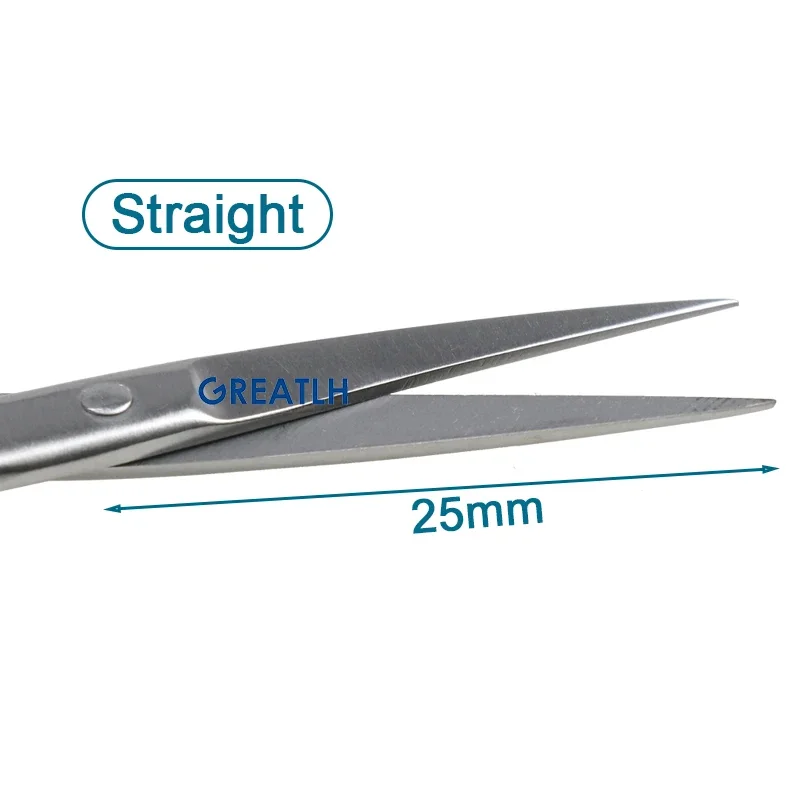 10cm Ophthalmic Scissors Curved Head Straight Head Scissors Eye Surgical Tool Autoclavable Ophthalmic Instrument