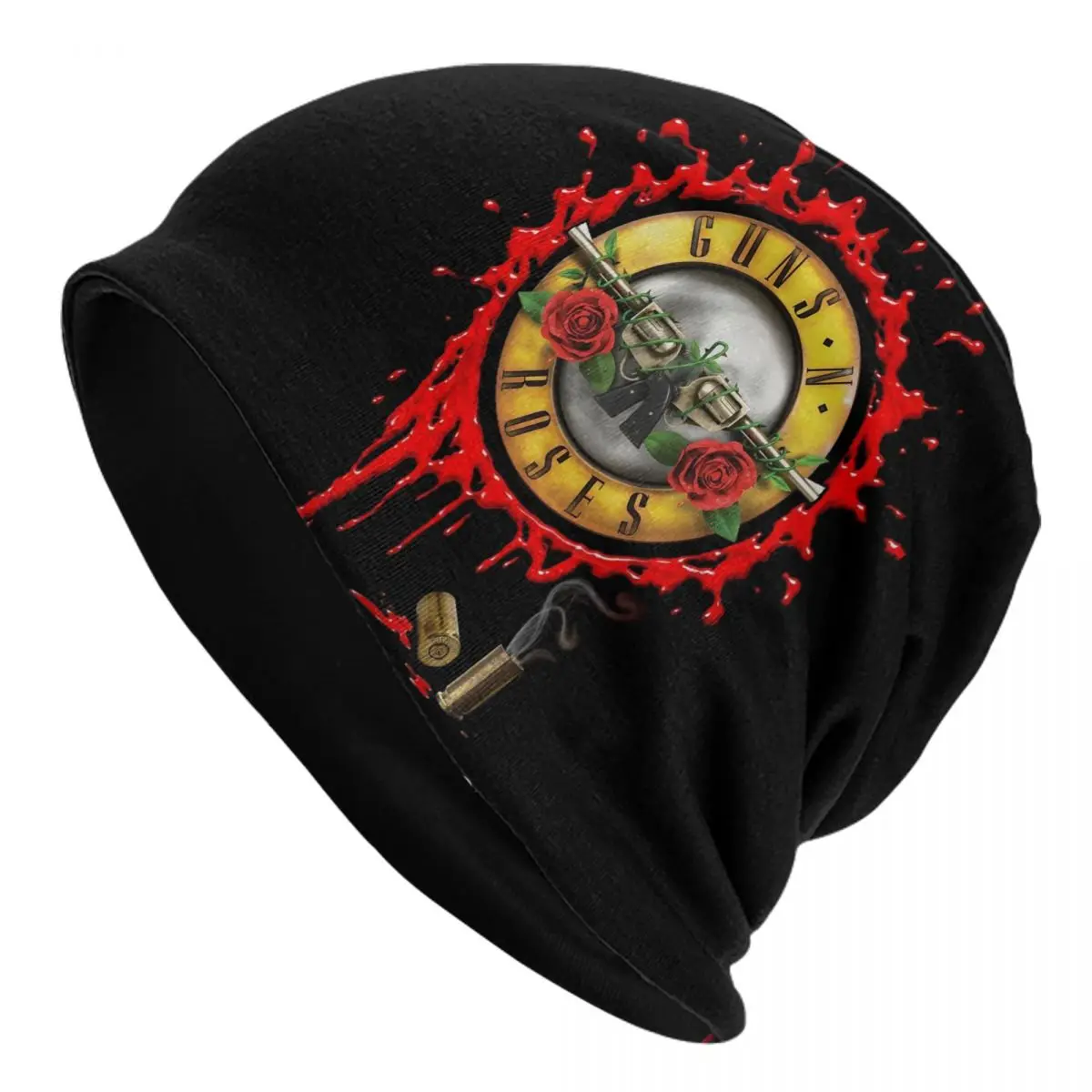 

Guns N Roses Bullet Logo Caps 80s Rock Fashion Men Women Outdoor Skullies Beanies Hats Summer Warm Dual-use Bonnet Hat