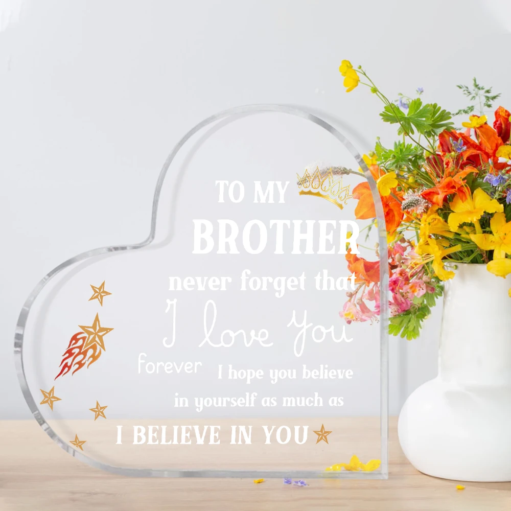 Funny & Inspirational Keychain Gift For Brother - "I Believe In You" Stainless Steel Gift From Sister
