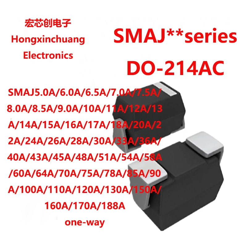 50 Stück SMD TVS Diode Set – SMAJ5.0A Bis SMAJ10 Produktbild-Vorschau 4