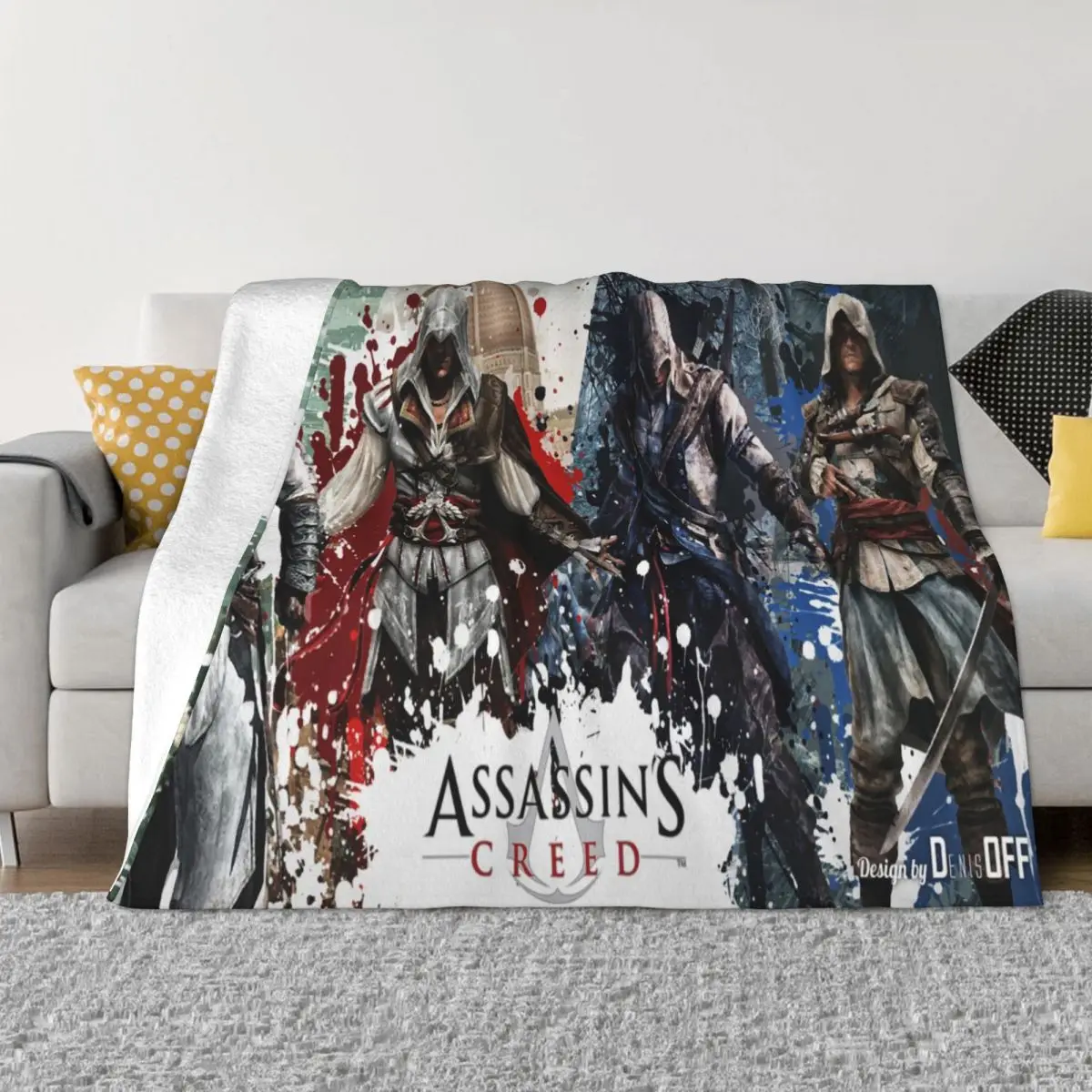 Assassins Creed Mirage Coperta Da Gioco Fleece Textile Decor Coperta Morbida Traspirante Per Biancheria Da Letto Copriletti Da Ufficio