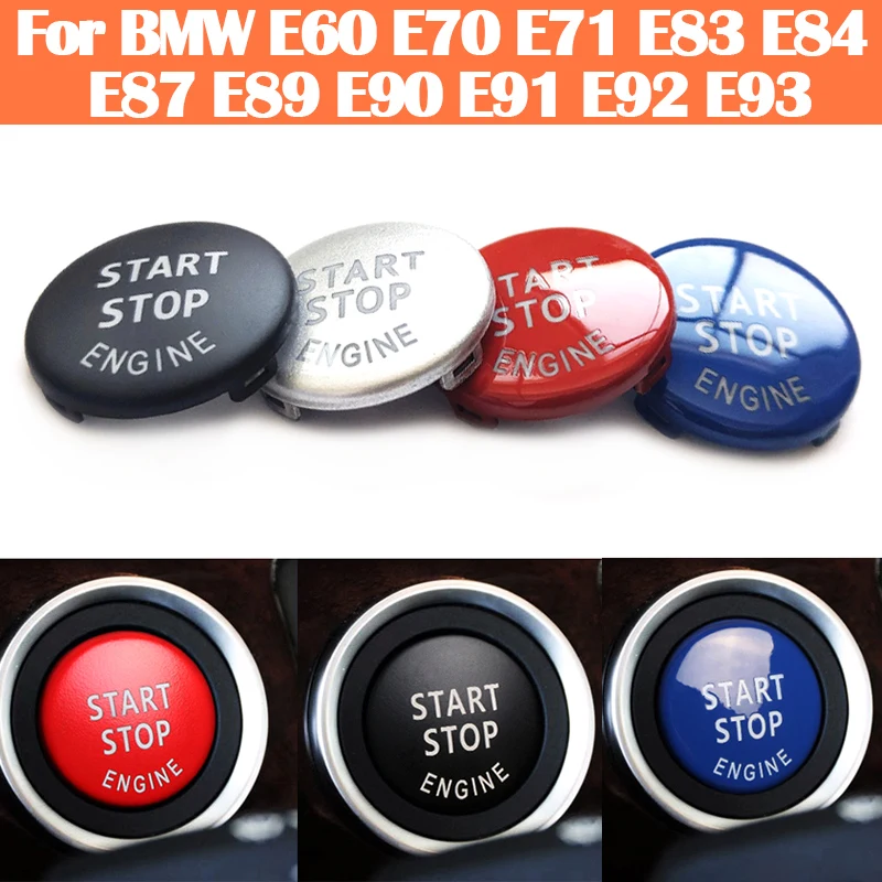 Car Engine Start Stop Switch Button Cover For BMW E Series 3S X1 X5 X6 E87 E60 E70 E71 E83 E84 E89 E90 E91 E92 E93