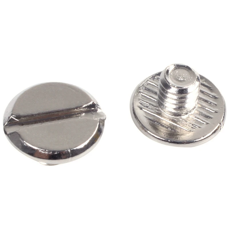 30 Sets Leather Belt 5 X 6 Mm Silver Screw Binding Promotion