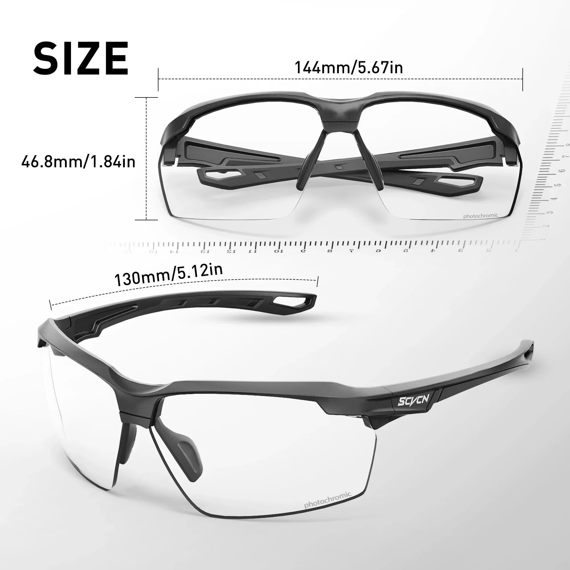 Photochromic Sports Sunglasses - Unisex UV400 Cycling & Running Eyewear